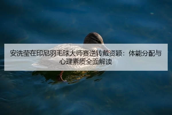 安洗莹在印尼羽毛球大师赛逆转戴资颖：体能分配与心理素质全面解读